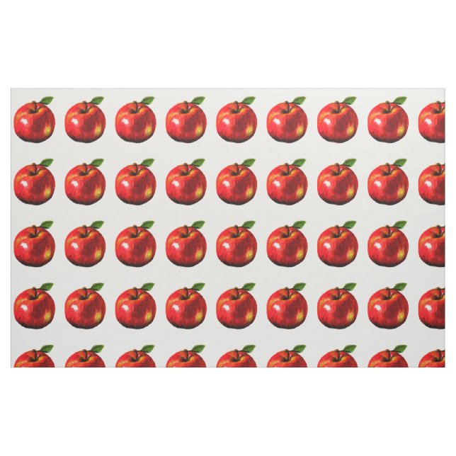 Red Apple Print Fabric (Fat Quarter)