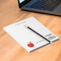 Red apple quote and your text teacher