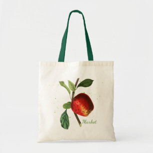 Red Apple Reusable Tote Bag