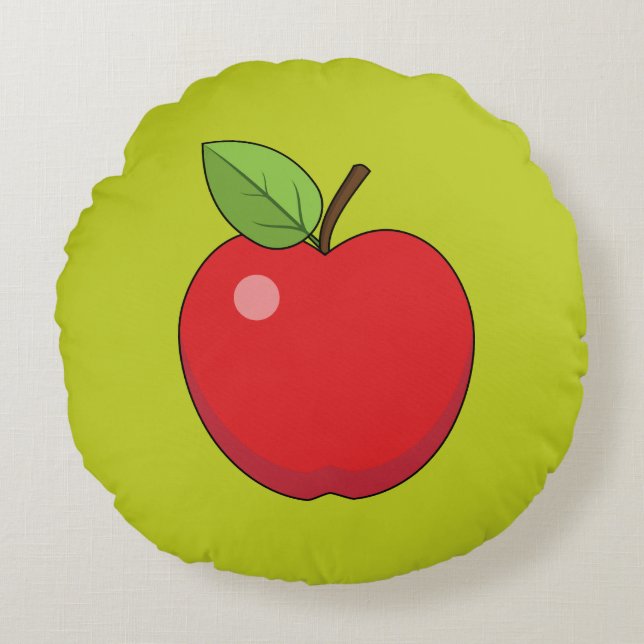 Red Apple Round Cushion (Front)