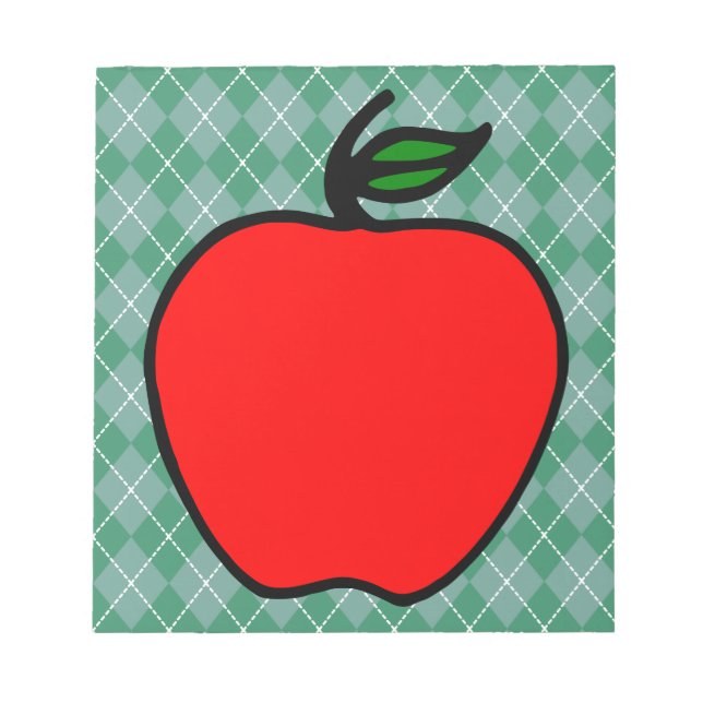 Red Apple School Notepad Gift (Front)