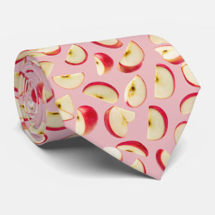 Red Apple Slice Pattern Tie