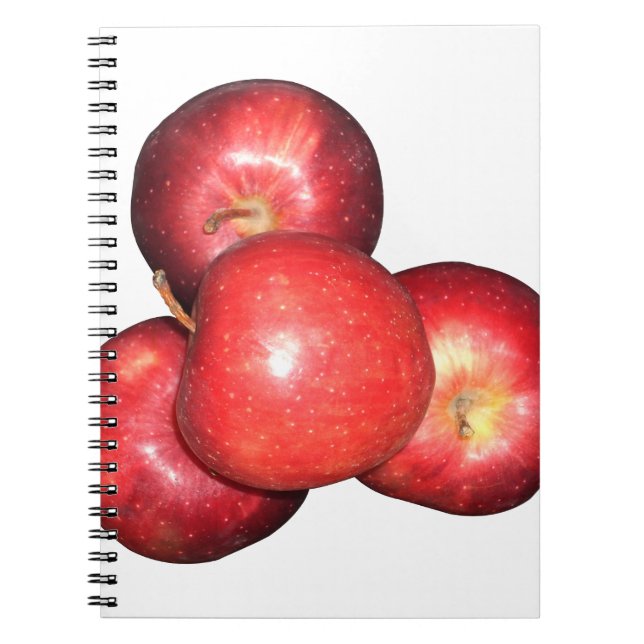 Red Apple Spiral Notebook (Front)