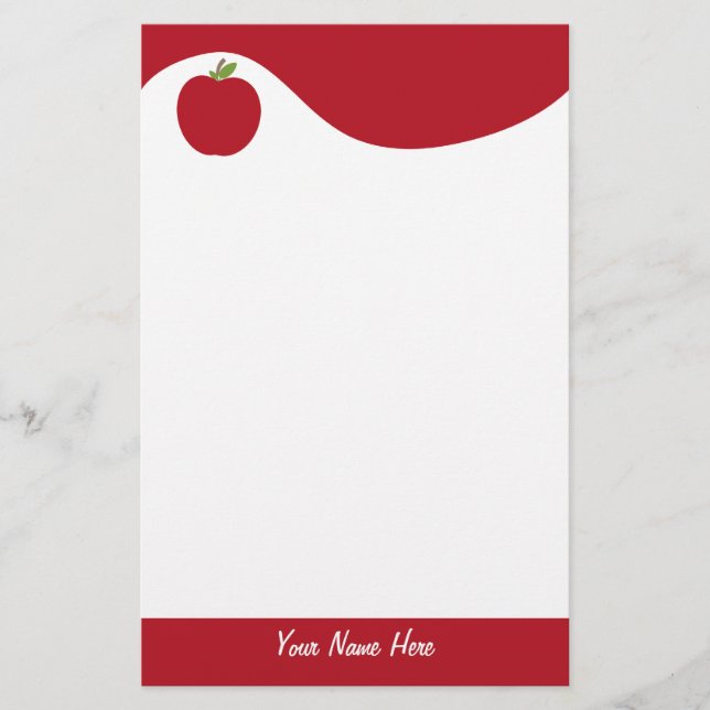 Red Apple Stationery (Front)