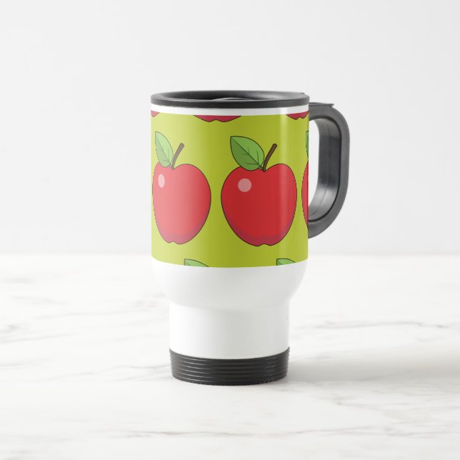 Red Apple Travel Mug (Front Right)