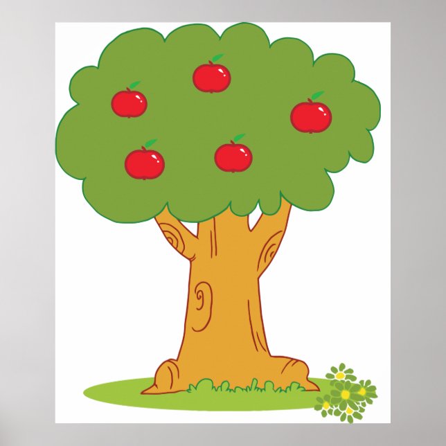 Red Apple Tree Poster (Front)