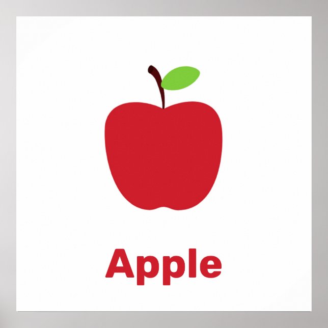 Red apple with words poster (Front)