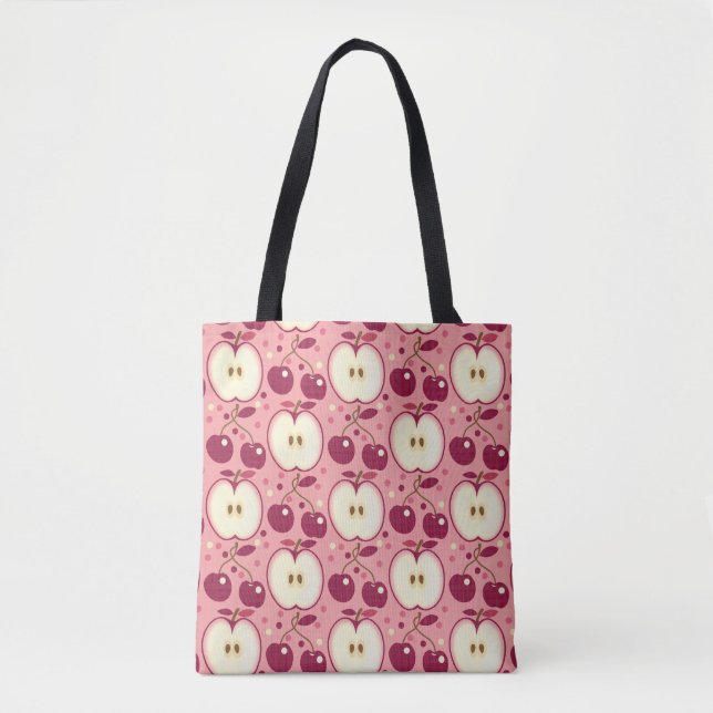 Red Apples and Cherries Tote Bag (Front)
