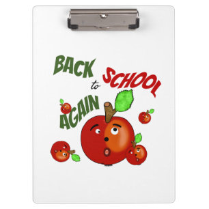 Red apples back to school clipboard