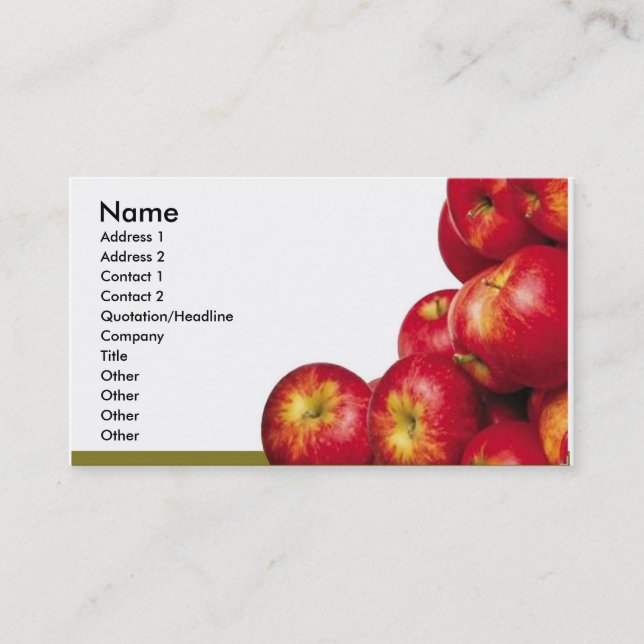 Red Apples Business Card (Front)
