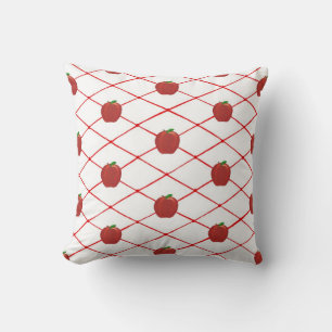 Red Apples Criss Cross Quilt Pattern Pillows