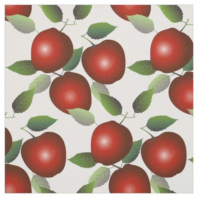 Red Apples Fruit Fabric (Swatch)