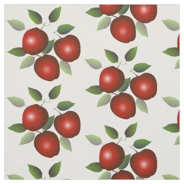 Red Apples Fruit Fabric (Swatch)
