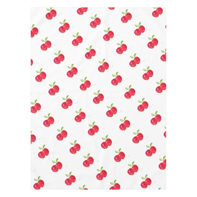 Red apples fruity painting gardener gift tablecloth (Front)