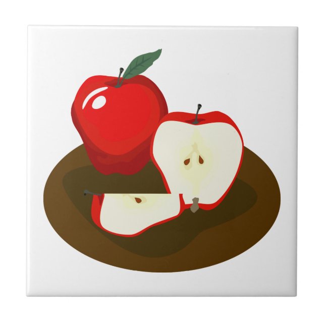 Red Apples Kitchen Tile (Front)