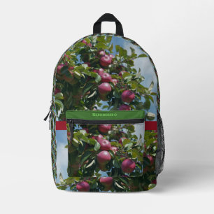 Red Apples On The Tree Country Personalised Printed Backpack