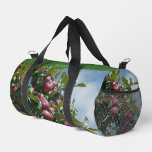 Red Apples On The Tree Personalised Duffle Bag