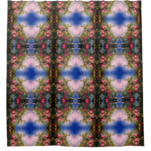 Red Apples On Tree Abstract Shower Curtain