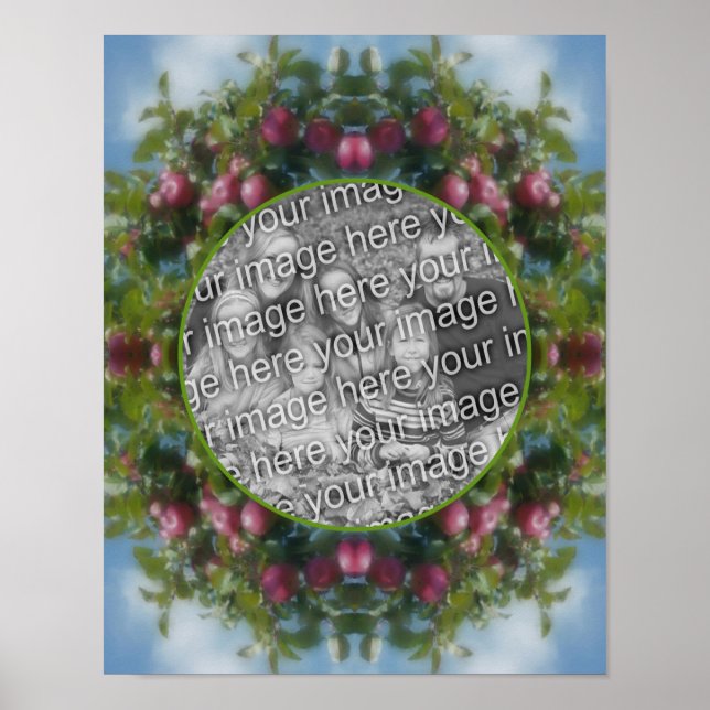 Red Apples On Tree Frame Create Your Own Photo Poster (Front)