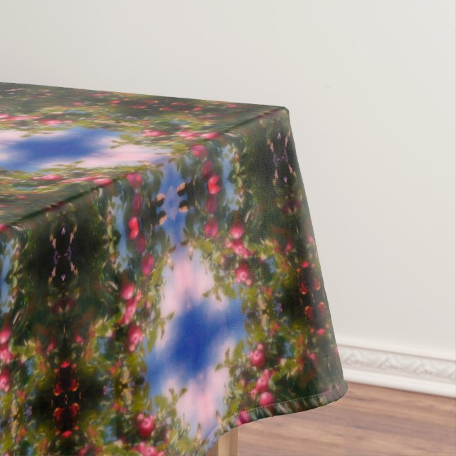 Red Apples On Tree Painting Abstract  Tablecloth (In Situ)