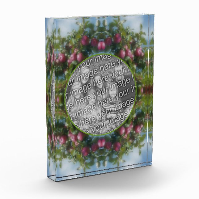 Red Apples On Tree Painting Frame Add Your  Photo Block (Left)