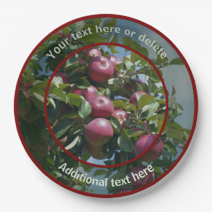 Red Apples Ready For Picking Personalised Party  Paper Plate