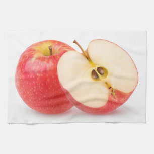 Red apples tea towel