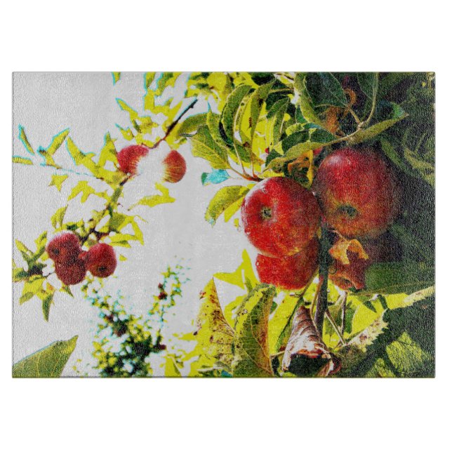 "Red Apples Tree On Sunny Day" Cute Photo. Buy Now Cutting Board (Front)