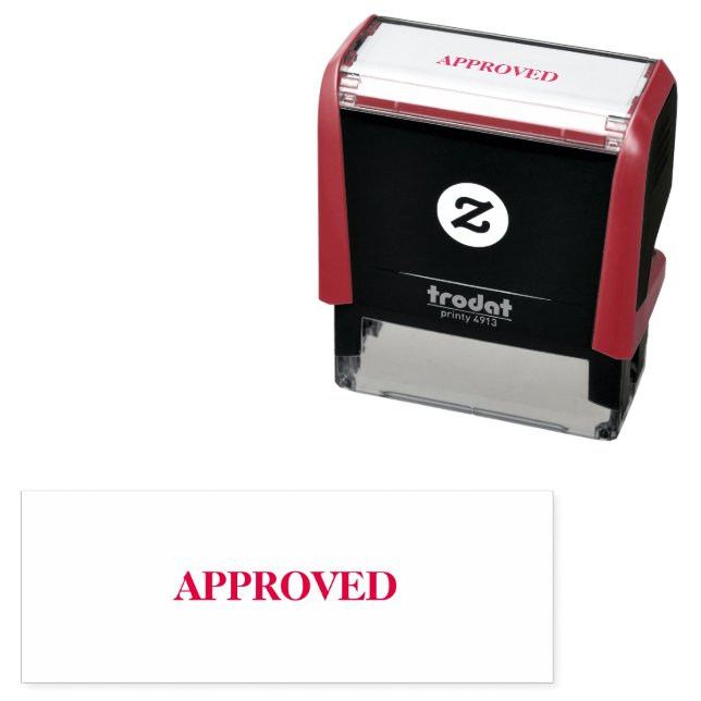 Red APPROVED Office Self-inking Stamp (In Situ)