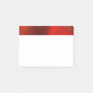 Red, Aqua & Gold Grunge Digital Abstract Art Post-it Notes