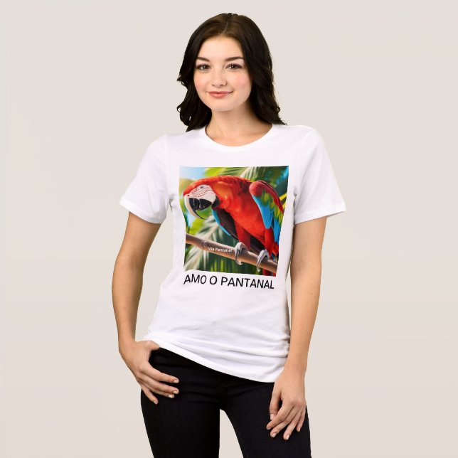 Red Arara Tri-blend female shirt (Front Full)