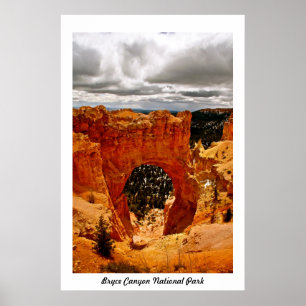 RED ARCH IN BRYCE CANYON NATIONAL PARK POSTER