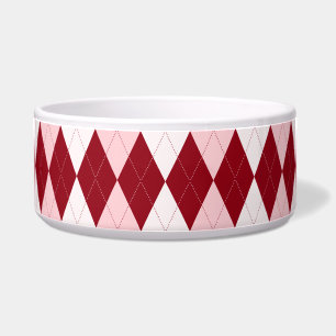 Red Argyle Crimson Pink Small Diamond Shape