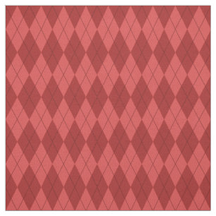 Red Argyle Pattern Fabric