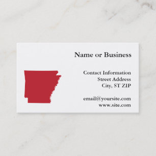 Red Arkansas Business Card