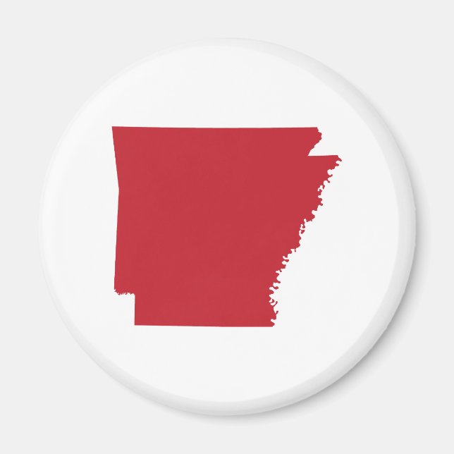 Red Arkansas Magnet (Front)