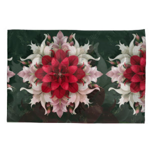  Red Armeria Flower and Delicate Companions Pillowcase