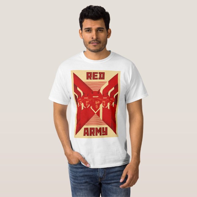 Red Army Hockey Tshirt White (Front Full)