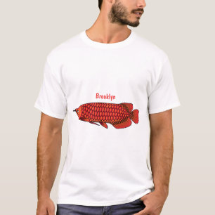 Red Arowana fish cartoon illustration T-Shirt
