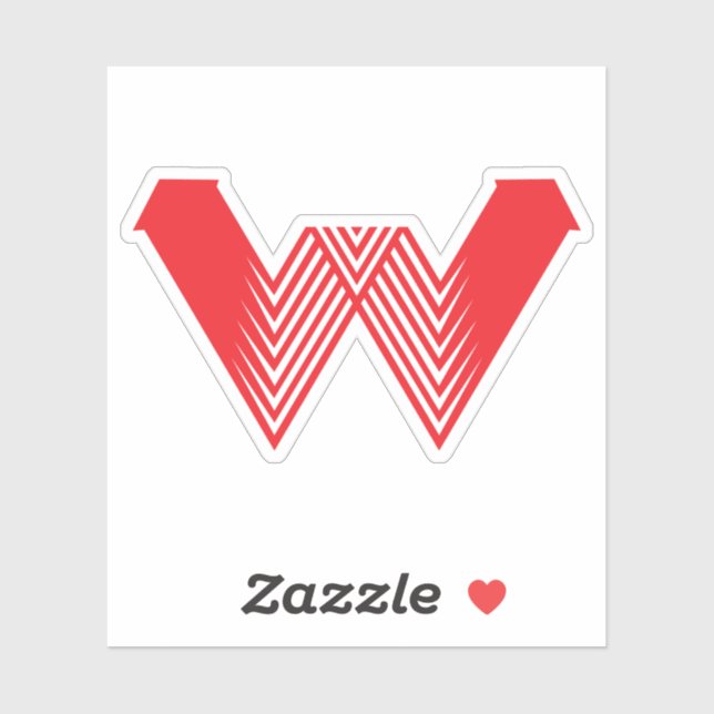 Red Arrow Creative line W letter (Sheet)