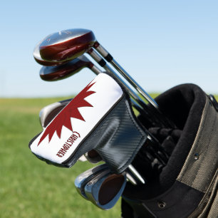 Red Art Deco Crown Design Golf Head Cover