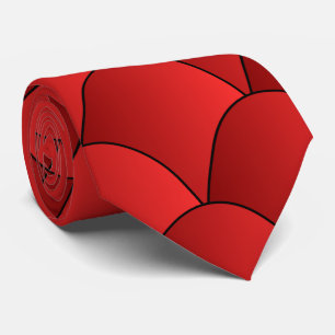 Red Art Deco Design Tie