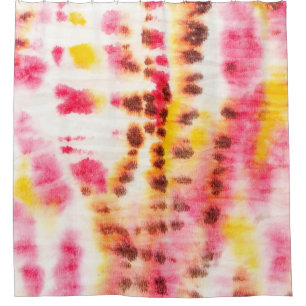 Red Artistic Dirty. Tie Dye Texture. Gray Brush Pa Shower Curtain