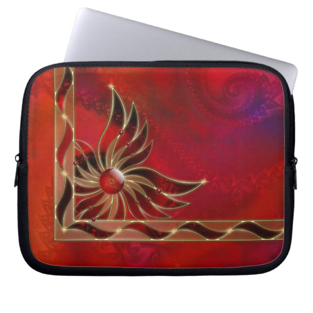 Red As the Flame Laptop Sleeve (Front)
