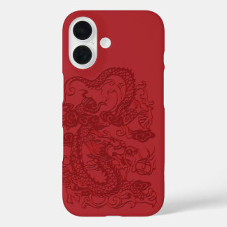 Red Asian Chinese Japanese Korean Dragon iPhone 16 Case