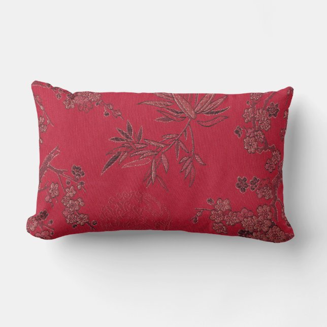 Red Asian inspired pillow (Front)