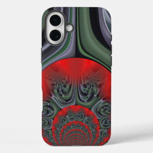 Red Aurora" Art Print iPhone 16 Plus Case