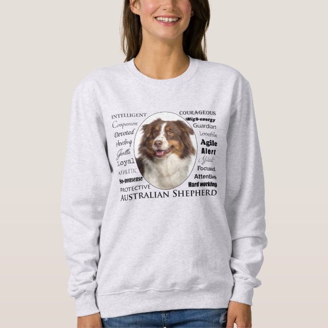 Red Australian Shepherd Traits Sweatshirt (Front)
