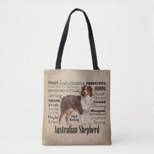 Red Australian Shepherd Traits Tote Bag