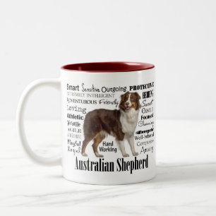 Red Australian Shepherd Traits Two-Tone Coffee Mug